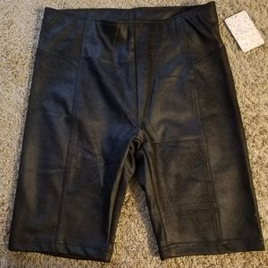 Free People Faux Leather Bike shorts